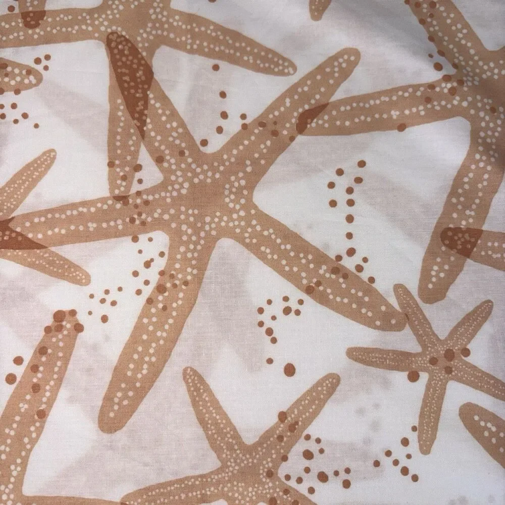 The Company Store Duvet Cover Starfish Print Beachy Lake Shore Size Twin XL NEW